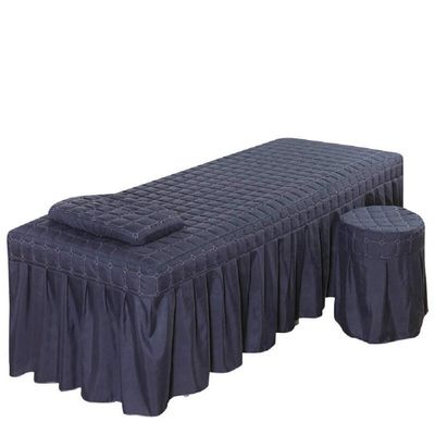 3pcs Set Beauty Salon Massage Table Bed Sheet Skirt SPA Bedspread Full Cover with Pillowcase, Stool Cover