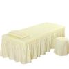 3pcs Set Beauty Salon Massage Table Bed Sheet Skirt SPA Bedspread Full Cover with Pillowcase, Stool Cover view 1