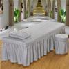 3pcs Set Beauty Salon Massage Table Bed Sheet Skirt SPA Bedspread Full Cover with Pillowcase, Stool Cover view 1
