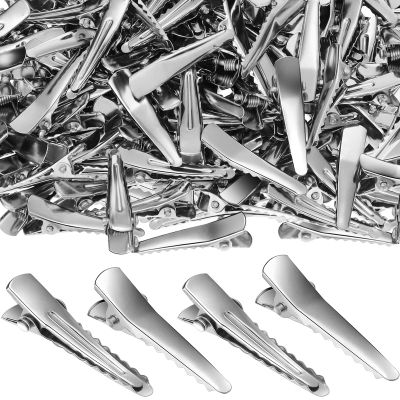 Chuangdi 200 Pieces Silver Metal Alligator Hair Clips tiny small Duckbill Teeth Bows flat Hair Clips for Women Girls Care Accessories.(40 mm/ 1.6 Inch)