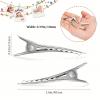 Chuangdi 200 Pieces Silver Metal Alligator Hair Clips tiny small Duckbill Teeth Bows flat Hair Clips for Women Girls Care Accessories.(40 mm/ 1.6 Inch) view 2
