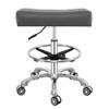 Antlu Adjustable Rolling Swivel Stool Chair for Massage Office Tattoo Kitchen, Work Stool with Wheels (Grey, with Foot Ring) view 1