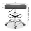 Antlu Adjustable Rolling Swivel Stool Chair for Massage Office Tattoo Kitchen, Work Stool with Wheels (Grey, with Foot Ring) view 2