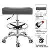 Antlu Adjustable Rolling Swivel Stool Chair for Massage Office Tattoo Kitchen, Work Stool with Wheels (Grey, with Foot Ring) view 3