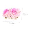 2pcs rose hair comb flower hair rose hair clip rose hair accessories Wedding Headdresss Floral Hair Headpiece wedding hair barrettes Wedding Hair Comb delicate side flower Miss view 2