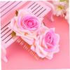 2pcs rose hair comb flower hair rose hair clip rose hair accessories Wedding Headdresss Floral Hair Headpiece wedding hair barrettes Wedding Hair Comb delicate side flower Miss view 3