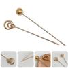 2PCS Hairpin retro hair pin Chinese Hair Chopsticks vintage hair stick Vintage Hair Fork Lotus Hair Pin Girls Hair Sticks asian hair sticks Hanfu woman steamed stuffed bun Metal view 2