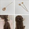 2PCS Hairpin retro hair pin Chinese Hair Chopsticks vintage hair stick Vintage Hair Fork Lotus Hair Pin Girls Hair Sticks asian hair sticks Hanfu woman steamed stuffed bun Metal view 3