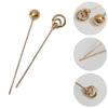 2PCS Hairpin retro hair pin Chinese Hair Chopsticks vintage hair stick Vintage Hair Fork Lotus Hair Pin Girls Hair Sticks asian hair sticks Hanfu woman steamed stuffed bun Metal view 4