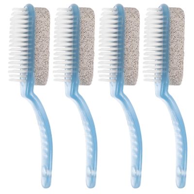 2-in-1 Foot File Nail Brush with Ergonomic Non-Slip Handle for Nail Dust Cleaning and Dead Skin Removal Pumice Stone for Home Travel and Spa Use
