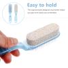 2-in-1 Foot File Nail Brush with Ergonomic Non-Slip Handle for Nail Dust Cleaning and Dead Skin Removal Pumice Stone for Home Travel and Spa Use view 4