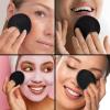 18 Pack Reusable Cotton Rounds for Makeup Removal with Bamboo Holder and Mesh Storage Bag (Black) view 2