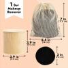 18 Pack Reusable Cotton Rounds for Makeup Removal with Bamboo Holder and Mesh Storage Bag (Black) view 4