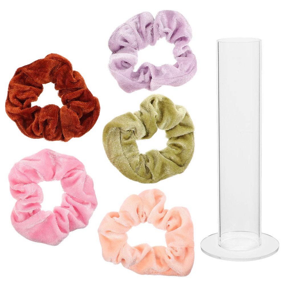 Barrettes Holder Headband Holder Scrunchie Storage tower ponytail holders Organizer hair loop scrunchies for girls girl hair clips hair band stand Acrylic headband stand the bubble