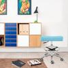 Antlu Adjustable Rolling Swivel Stool Chair for Massage Office Tattoo Kitchen, Work Stool with Wheels (Cyan, with Foot Ring) view 2