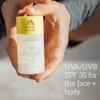 Oars + Alps Clear Face Sunscreen Stick, SPF 35 Travel Sunscreen Roll On for Face & Body, SPF Stick with Vitamin E & Antioxidants, Water & Sweat Resistant, All Skin Types, Moisturizing, 1.7oz, 1pk view 3