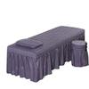 3pcs Set Beauty Salon Massage Table Bed Sheet Skirt SPA Bedspread Full Cover with Pillowcase, Stool Cover view 1
