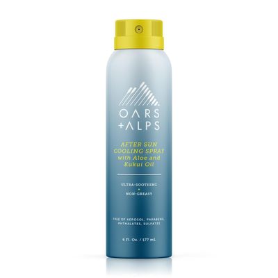 Oars + Alps After Sun Spray, After Sun Care Spray with Aloe Vera, Kukui Oil & Niacinamide & Green Tea Scent to Naturally Cool Skin, Hydrating, Soothing, Non Greasy, 6oz