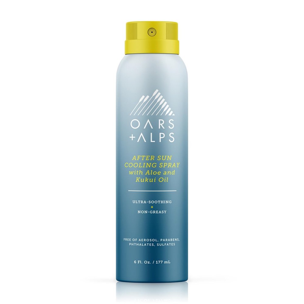 Oars + Alps After Sun Spray, After Sun Care Spray with Aloe Vera, Kukui Oil & Niacinamide & Green Tea Scent to Naturally Cool Skin, Hydrating, Soothing, Non Greasy, 6oz