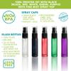 10ml Frosted Multicolored Set with Black Fine Mist Spray Top (10 Pack) view 3