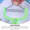 2Pcs Manual Facial Hair Removers Women Face Threaders Epilators Upper Lip Chin Cheeks Neck Portable Beauty Tools for Women (Green) view 3