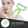 2Pcs Manual Facial Hair Removers Women Face Threaders Epilators Upper Lip Chin Cheeks Neck Portable Beauty Tools for Women (Green) view 4