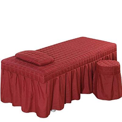 34pcs Set Beauty Salon Massage Table Bed Sheet Skirt SPA Bedspread Full Cover with Pillowcase, Stool Cover