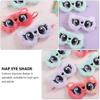 1pc Plush Eye Mask Cloth Purple Girl Cartoon Panda view 4