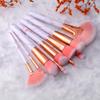10/15Pcs Marble Makeup Brushes Set Cosmetic Eye Shadow Foundation Blush Blending Beauty Make Up Brush Tools sector 10pcs pink view 1