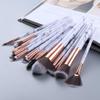10/15Pcs Marble Makeup Brushes Set Cosmetic Eye Shadow Foundation Blush Blending Beauty Make Up Brush Tools sector 10pcs pink view 3