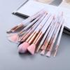 10/15Pcs Marble Makeup Brushes Set Cosmetic Eye Shadow Foundation Blush Blending Beauty Make Up Brush Tools sector 10pcs pink view 4