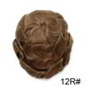 Human Hair Toupee For Men Fine Mono Lace Mens Hair Replacement System Durable Wig PU Poly Skin Around Hand Tied Natural Looking Durable NPU Monofilament Wig Hairpiece for Men(7"x9", #12R) view 2