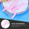2Pcs Manual Facial Hair Remover Epilator for Women, Portable Stainless Steel and Abs Hair Threader for Upper Lip, Chin, Cheeks, and Neck, Pink view 4