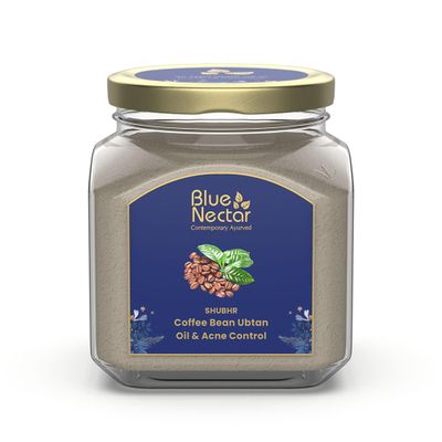 Blue Nectar Coffee Bean Natural Cleanser, 3-in-1 Cleanser, Face Scrub & Face Pack for Skin Repairing & De tan Removal, 100% Natural with Multani Mitti Powder (4.05 Oz, 11 Herbs)