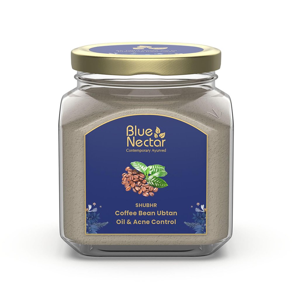 Blue Nectar Coffee Bean Natural Cleanser, 3-in-1 Cleanser, Face Scrub & Face Pack for Skin Repairing & De tan Removal, 100% Natural with Multani Mitti Powder (4.05 Oz, 11 Herbs)