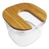 FitSand Bamboo Electric Head Shaver Rinse Stand Compatible with AidallsWellup Mens 5-in-1 Electric Head Shaver view 2