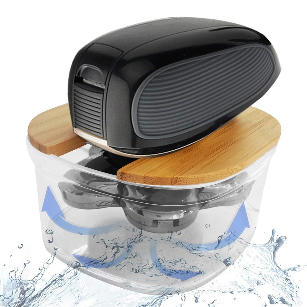 FitSand Bamboo Electric Head Shaver Rinse Stand Compatible with Roziapro Electric Razor 5 in 1 Shavers for Men- Bald Head Shaver Grooming Kit