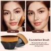 3pcs Foundation Brush, Flat Top Hexagon Makeup Blending Brush with Protective Case for Blending Liquid, Cream, Powder Makeup (Black) view 4