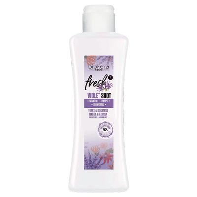 SALERM - Purple Shampoo for Blonde, Gray, Highlighted, or Bleached Hair - Biokera Fresh Violet - 300 ml - Violet Shampoo - Tones and Brightens - Maintains Color - Sulfate-Free and Paraben-Free