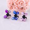 12Pcs Women Small Butterfly Design Barrettes Decorative Hair Bobby Pins for Wedding Bridal Cute Rhinestone and Crystal Metal Jaw Claw Hair Clip view 3
