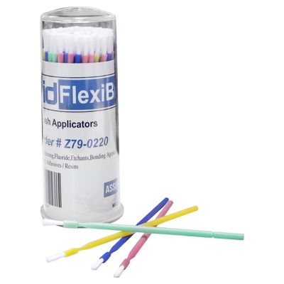 Brush Tip Applicator Assorted Color Bendable - Disposable Single Head Brush Micro Applicator Brush Bendable - Pack of 200