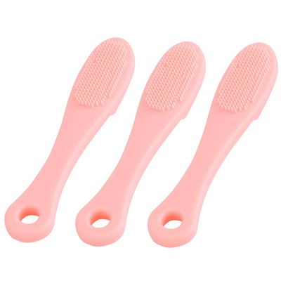 Blackhead Removing Silicone Finger Tip,Manual Nose Exfoliating Blackheads Remove Finger Tip for Sensitive, Delicate, Dry Skin (Pink)