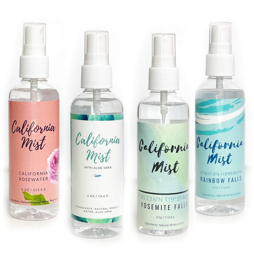 California Mist | Skin Hydrating Mist Spray | Refreshing & Soothing | 4 FL OZ (Four-Pack)