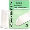 BAGLAK Large Blemish Patches - 22 XL Size Hydrocolloid Strips, Zit Stickers for Face Absorbing Cover - Facial Skin Care view 2