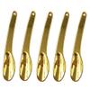 SOLUSTRE 5pcs Golden Makeup Spoon for Eye Cream Face Mask Zinc Alloy Beauty Scoop for Even Application and Sampling for Travel view 1