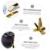 SOLUSTRE 5pcs Golden Makeup Spoon for Eye Cream Face Mask Zinc Alloy Beauty Scoop for Even Application and Sampling for Travel view 2