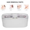 Wax Warmer for Hair Removal, Double Wax Heater Hair Removal Kit Professional Wax Pot Warmer For Women Men Hard Wax Beans Warmer Wax Heater Paraffin Wax Machine for Hand and Feet (US) view 3