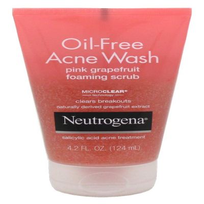 Neutrogena Acne Wash Pink Grapefruit Scrub 4.2 Ounce (Pack of 6)