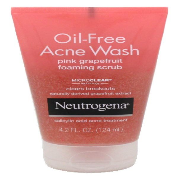 Neutrogena Acne Wash Pink Grapefruit Scrub 4.2 Ounce (Pack of 6)