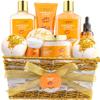 Gifts for Women Gift Basket for Women - 10 Pc Almond Milk & Honey Beauty & Personal Care Set - Home Bath Pampering Package for Relaxing - Spa Self Care Kit - Birthday, Mom, Anniversary Gift view 1